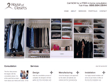 Tablet Screenshot of houseofclosets.com